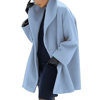 Damen Winter Trench Coat | Oversized Mit Drapiertem Kragen
