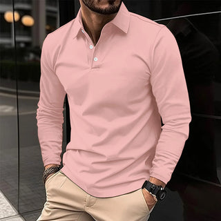 Herren Langarm-Polohemd | Tailliert