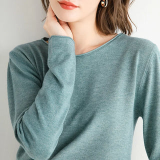 Damen Pullover aus solidem Strick | Lange Ärmel