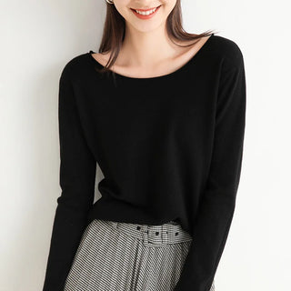 Damen Pullover aus solidem Strick | Lange Ärmel