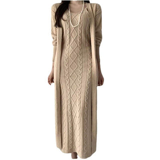 Women's Maxi Dress Set | Long Sleeve with Cardigan