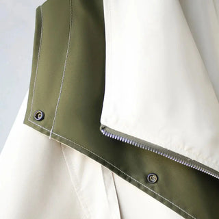 Women's Two-Tone Winter Coat | Wide Collar