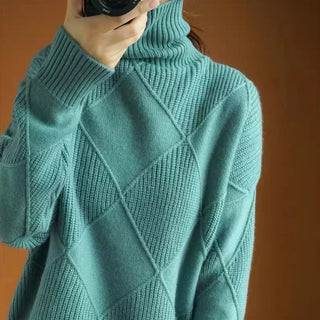 Damen Pullover mit Rautenmuster | Langarm
