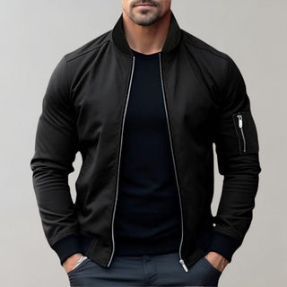 Men's Winter Bomber Jacket | With Zipper and Sleeve Pocket