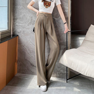Damenhose mit hoher Taille und weitem Bein | Gerader Schnitt