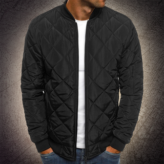Men's bomber jacket with quilting | Front zipper