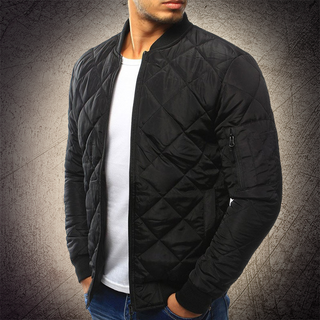 Men's bomber jacket with quilting | Front zipper