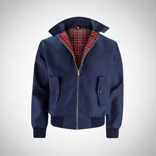 Men's Winter Bomber Jacket | With Checkered Lining and Zipper