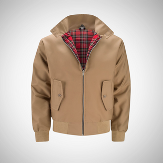 Men's Winter Bomber Jacket | With Checkered Lining and Zipper