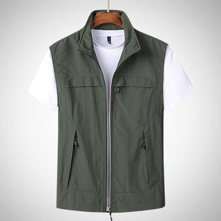 Herren ärmellose Outdoor-Weste | Mit Reißverschlusstaschen