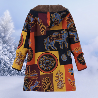 Women's Winter Hooded Coat | Printed