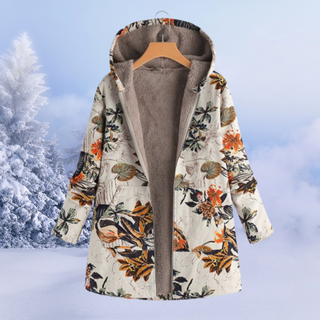 Women's Winter Hooded Coat | Printed