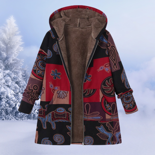 Women's Winter Hooded Coat | Printed