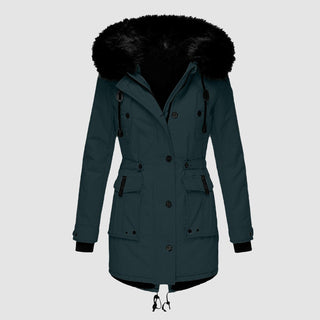Women's Winter Parka | With Hood & Waist Drawstring