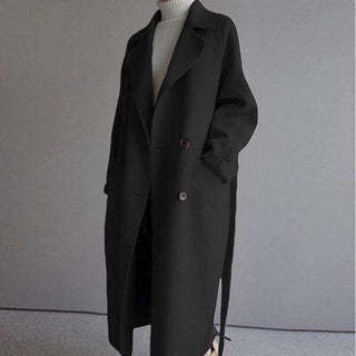 Damen Langer Winter Trench coat | Mit Gürtel