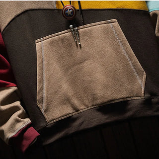 Herren Farbblock Hoodie | Langarm