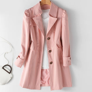 Damen Winter Trench Coat | Doppelknopf & Reverskragen