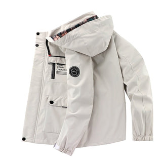 Men's Mid-Length Windbreaker Jacket | With Hood