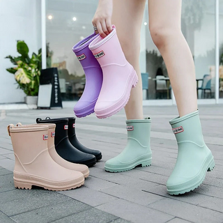 Damen Regenstiefel bis zur Wade | Zum Hineinschlüpfen