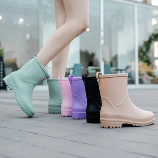Damen Regenstiefel bis zur Wade | Zum Hineinschlüpfen