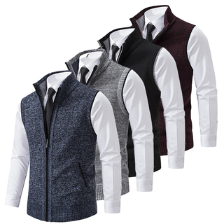 Herren Weste mit Reißverschluss | Im Strickstil