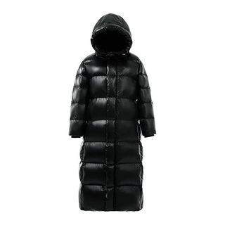 Damen Lange Winter Daunenjacke | Mit Kapuze