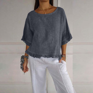 Women's blouse with ruffles | Loose fit