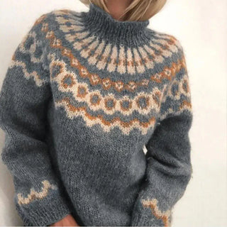 Damen-Nordic-Pullover | Geometrisch