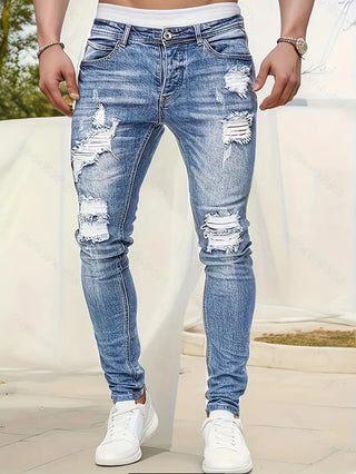 Herren-Skinny-Jeans mit Rissen | Im Used-Look