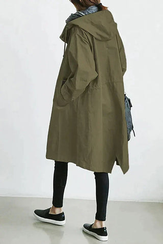 Damen Oversized Regenmantel | Lang