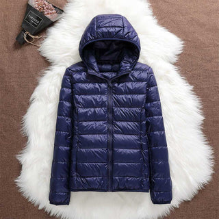 Damen Kurze Winter Daunenjacke | Mit Kapuze