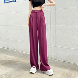 Damenhose mit hoher Taille und weitem Bein | Gerader Schnitt