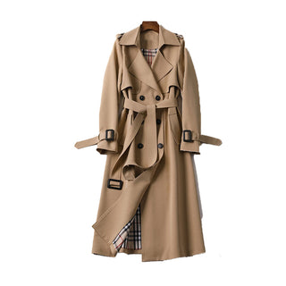 Damen Trench Coat | Doppelknopf & Tailliert Mit Gürtel