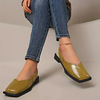 Damen Bequeme Slip-On Loafers | Quadratisch