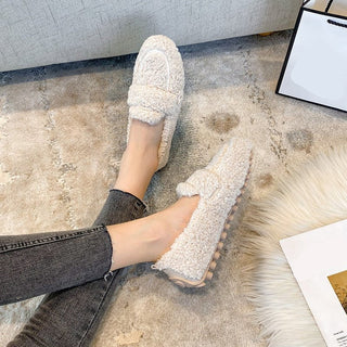 Damen Plüsch Slipper | Zum Hineinschlüpfen