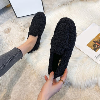 Damen Plüsch Slipper | Zum Hineinschlüpfen