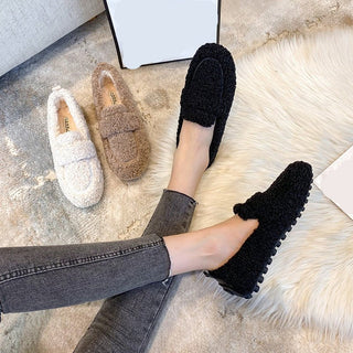 Damen Plüsch Slipper | Zum Hineinschlüpfen