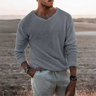 Herren Freizeit Pullover | V-Ausschnitt