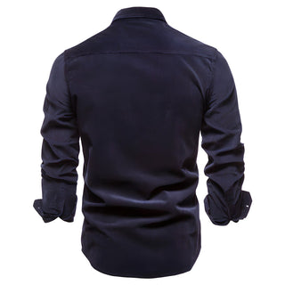 Herren Langarmhemd | Knopftasche