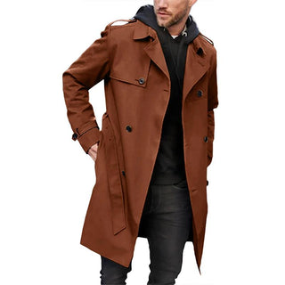 Herren Winter Trench coat | Lang & Taillengürtel