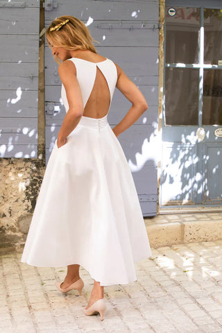 Backless Bridesmaid Dress | Midi