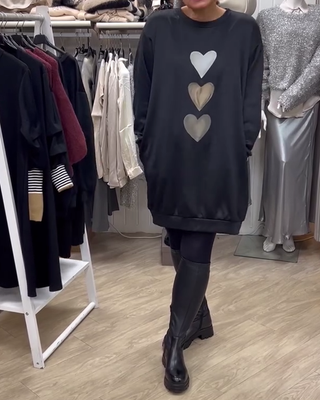 Grafisches Sweatshirt für Damen | Übergröße
