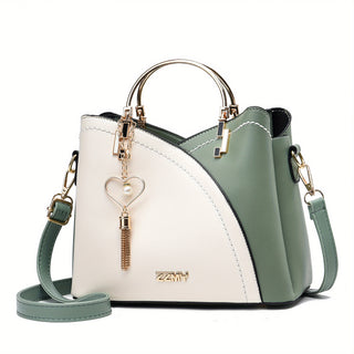 Damen Farbblock Schultertasche | Umhängetasche