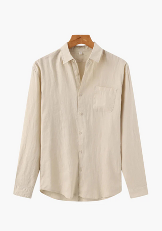Elias | Herren Langarm Freizeithemd | Leicht & Lässig Beige