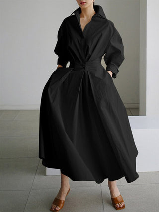Elegantes Damenhemdkleid | Maxi