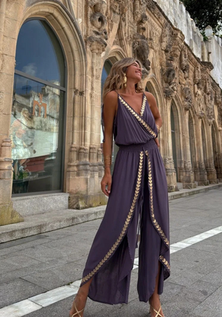 Damen-Jumpsuit mit Schlitz | Locker geschnitten