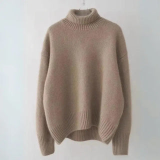 Damen Oversized Pullover mit Rollkragen | Lange Ärmel