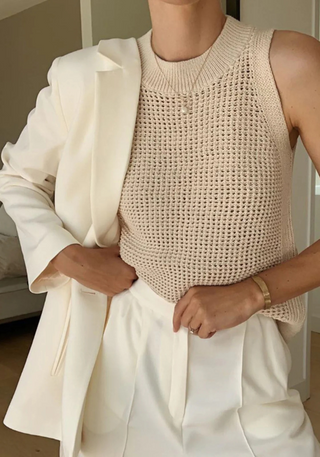 Damen Ärmelloses Strick Top | Luftig & Minimalistisch