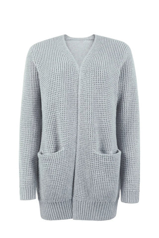 Damen Lange Strickjacke | Offene Vorderseite