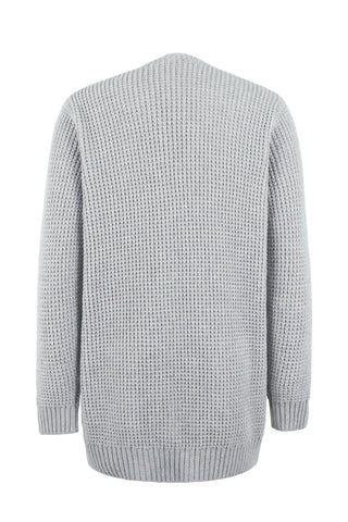 Damen Lange Strickjacke | Offene Vorderseite